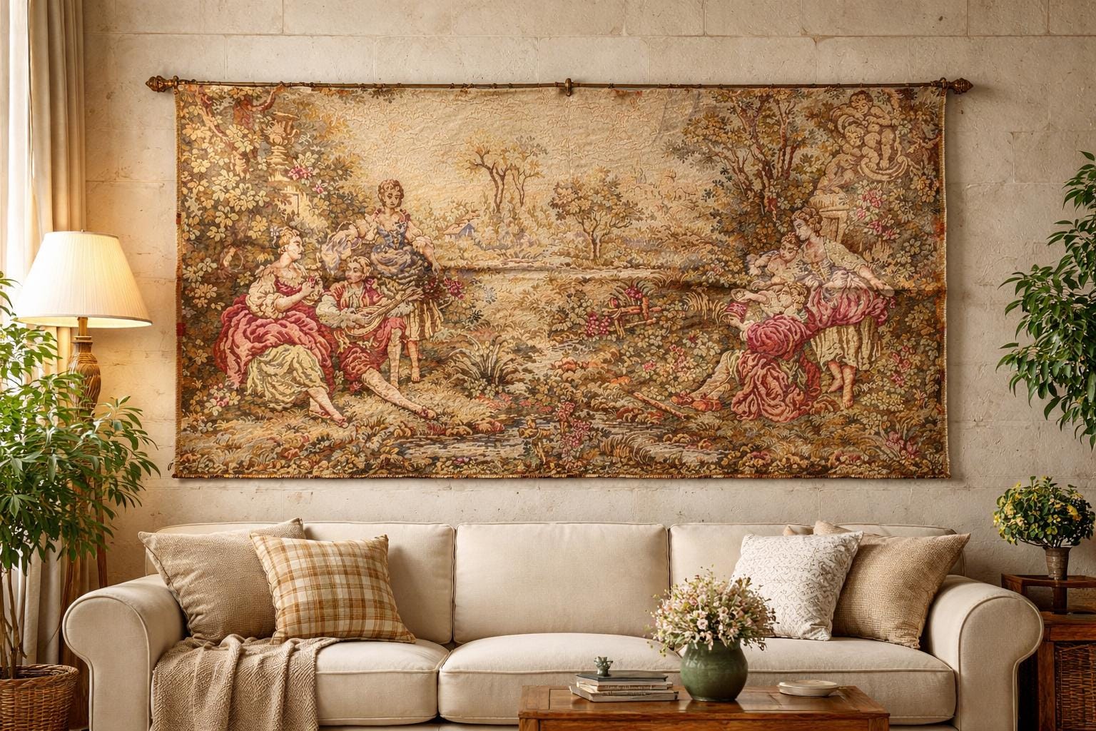 Antique german tapestry - Etsy 日本