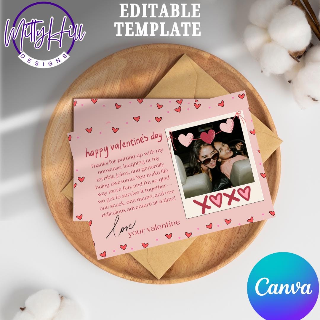 Valentine’s Day Card (4x6) Canva Template Simple & Elegant