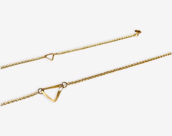 ELLE NECKLACE, dainty gold necklace, gold choker necklace, minimalist necklace, hammered gold triangle necklace, gold triangle necklace