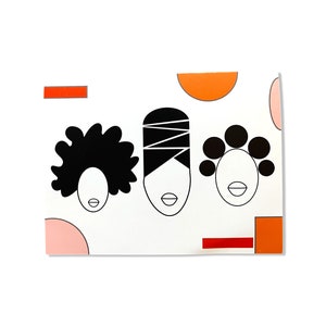 Crown Greeting Card, Natural Hair Card, birthday card, Thank you card, Black hair, Afro, head wrap, Black history month, friendship card