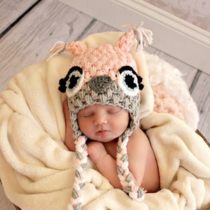 Hooty Owl Hat CROCHET PATTERN instant download with sleepy, plain eyes, and eyelashes image 1