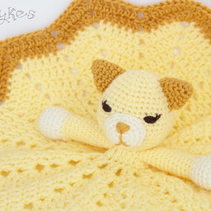 Kitty Cat Lovey CROCHET PATTERN instant download blankey, blankie, security blanket image 3