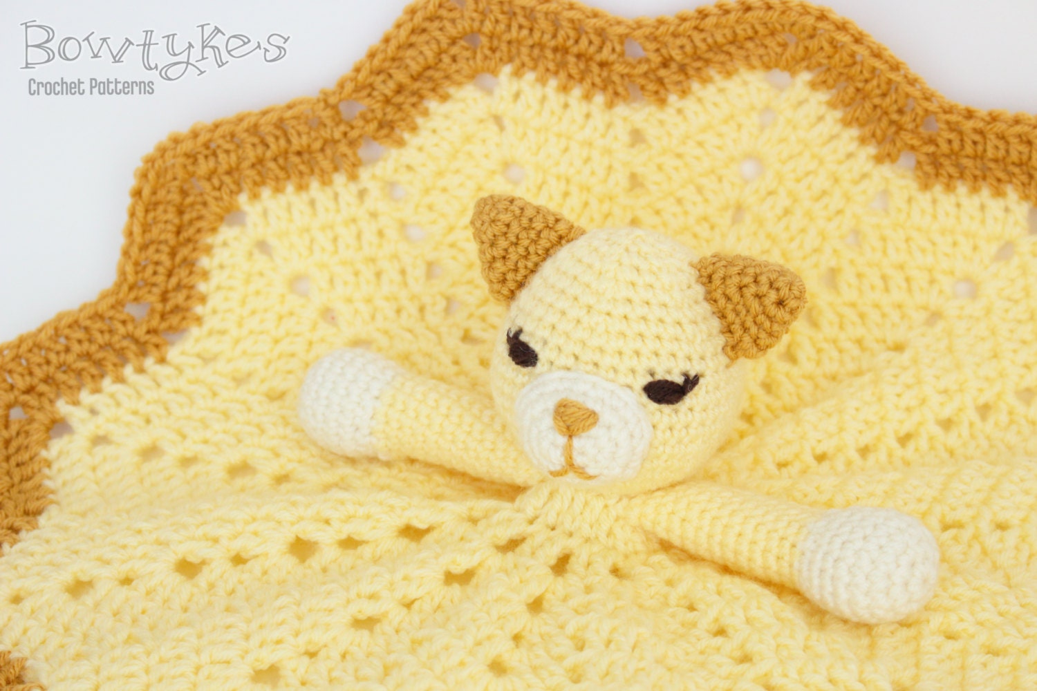 Kitty Cat Lovey CROCHET PATTERN Instant Download Blankey Blankie