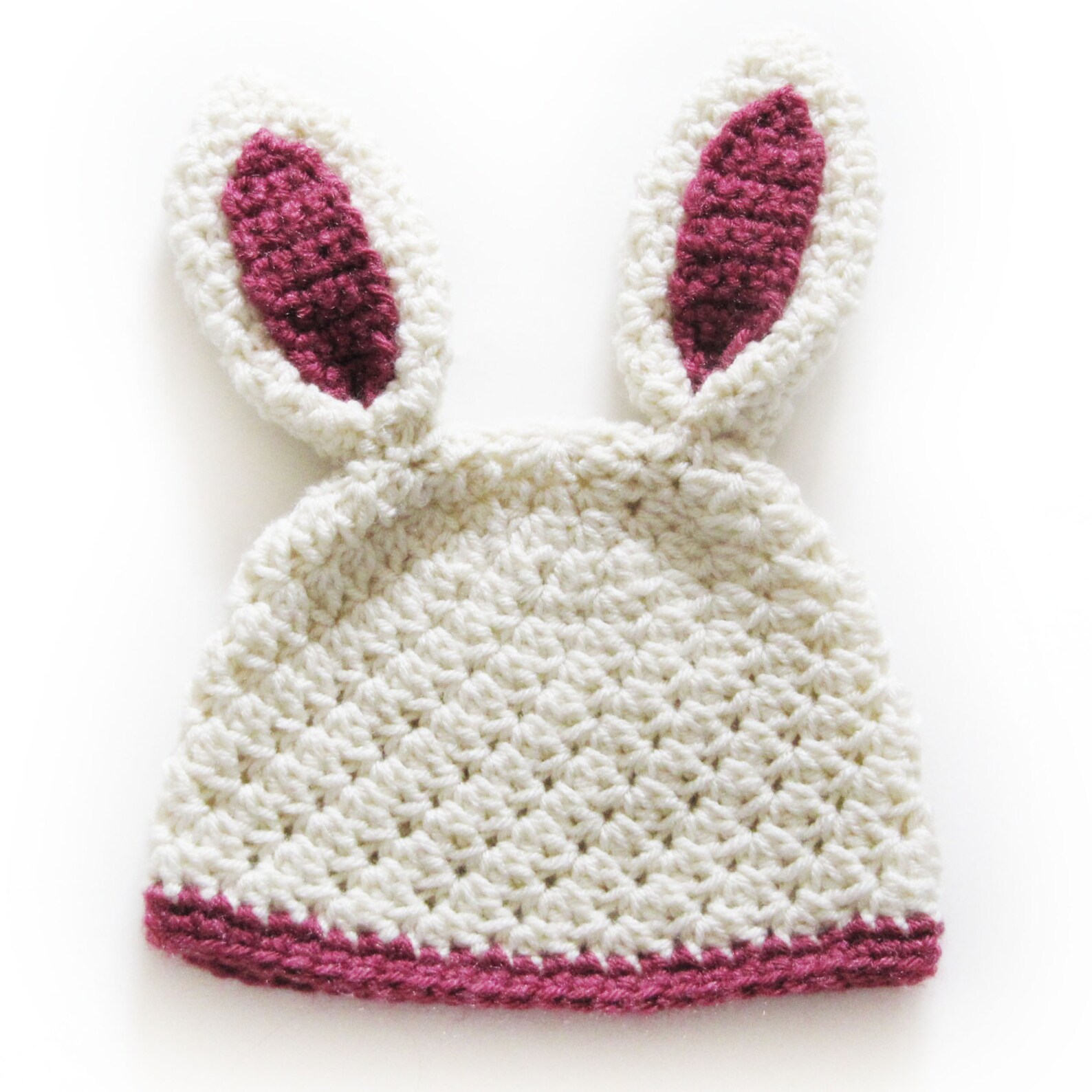 Bunny Beanie CROCHET PATTERN Instant Download Rabbit Hat Etsy