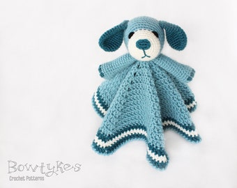 Dog Lovey CROCHET PATTERN instant download - blankey, blankie, security blanket, puppy