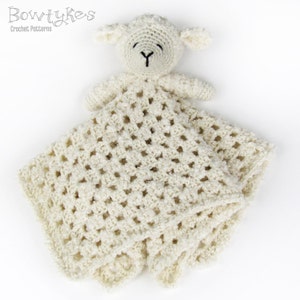 Lamb Lovey CROCHET PATTERN instant download blankey, blankie, security blanket, lovie image 2