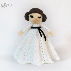 Pretty Princess Lovey CROCHET PATTERN instant download blankey, blankie, security blanket image 2