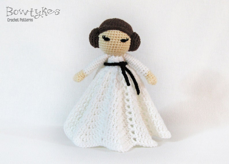 Pretty Princess Lovey CROCHET PATTERN instant download blankey, blankie, security blanket image 2