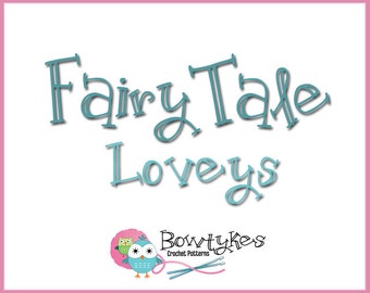 Fairy Tale Loveys Combo Pack (unicorn, dragon, princess, prince, knight) - CROCHET PATTERN instant download - blankey, blankie, blanket