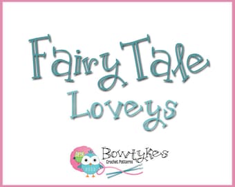 Fairy Tale Loveys Combo Pack (unicorn, dragon, princess, prince, knight) - CROCHET PATTERN instant download - blankey, blankie, blanket