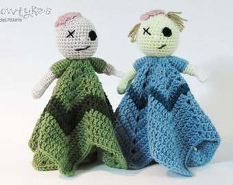 Zombie Lovey CROCHET PATTERN instant download - blankey, blankie, security blanket