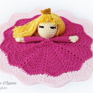 Pretty Princess Lovey CROCHET PATTERN instant download blankey, blankie, security blanket image 4