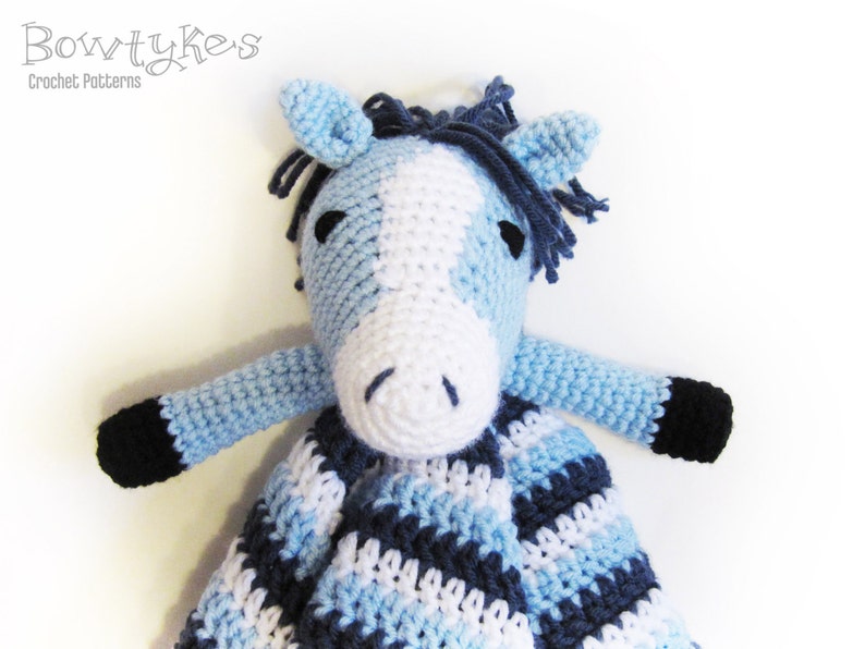 Horse Lovey CROCHET PATTERN instant download blankey, blankie, security blanket image 2