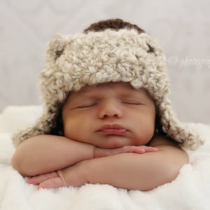 Earhart Aviator Hat CROCHET PATTERN instant download