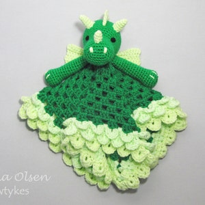 Dragon Lovey CROCHET PATTERN instant download blankey, blankie, security blanket image 1