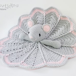 Wee Mouse Lovey CROCHET PATTERN instant download blankey, blankie, security blanket image 2