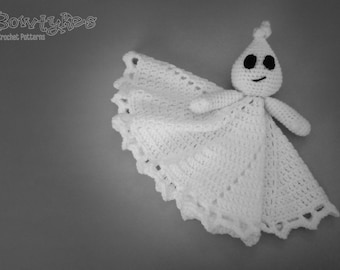 Ghost Lovey CROCHET PATTERN instant download - blankey, blankie, security blanket