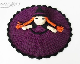 Witch Lovey CROCHET PATTERN instant download - blankey, blankie, security blanket