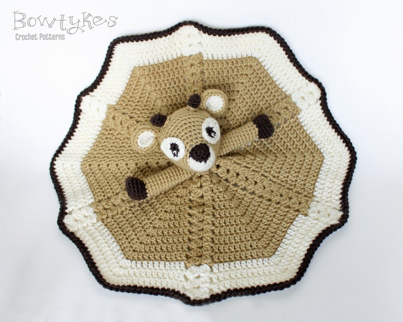 Darling Deer Lovey CROCHET PATTERN instant download blankey, blankie, security blanket image 3