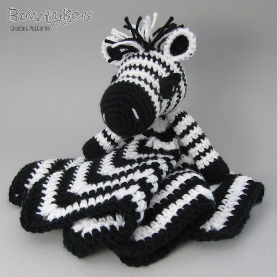 Zany Zebra Lovey CROCHET PATTERN Instant Download Blankey Blankie Security Blanket Etsy Canada