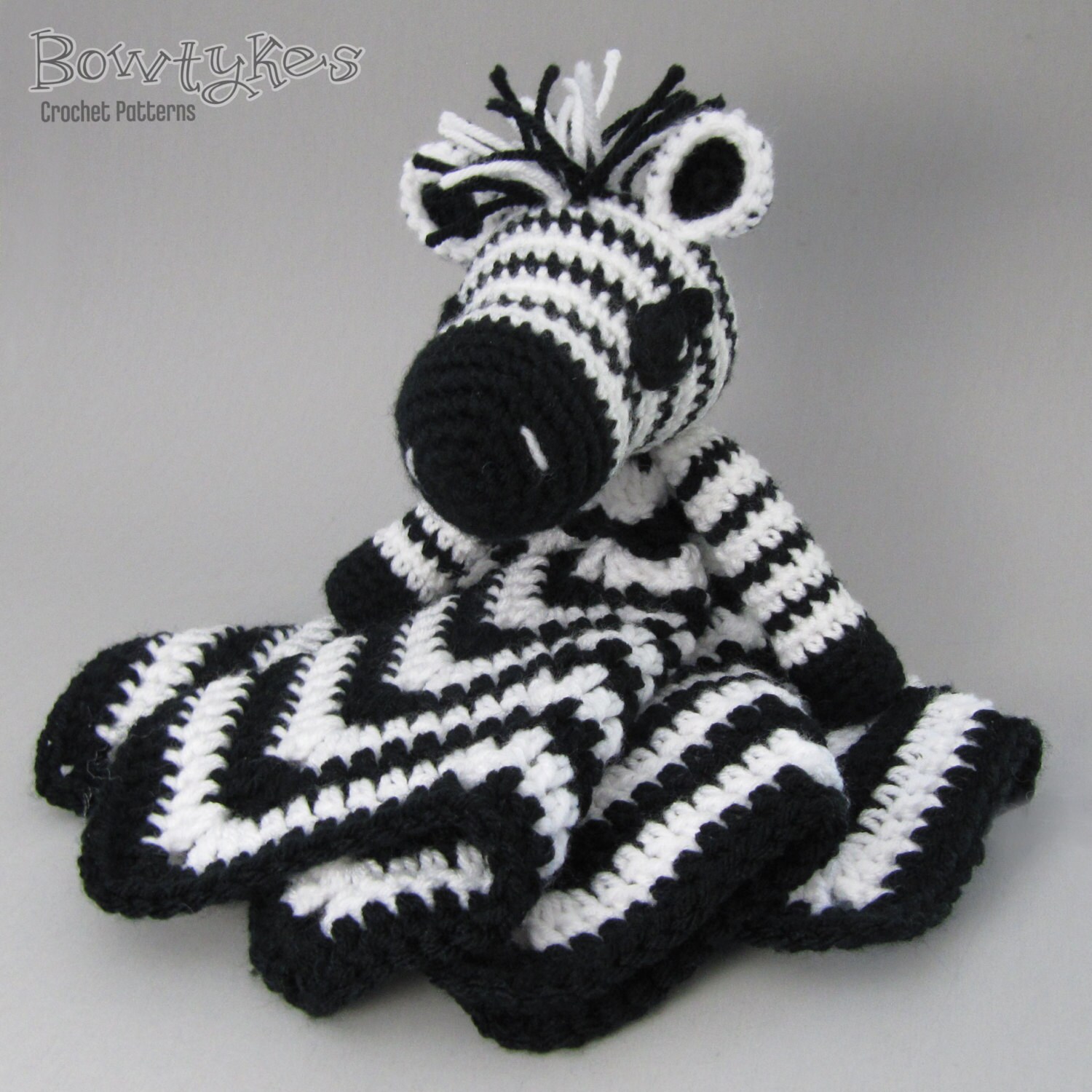 Zany Zebra Lovey CROCHET PATTERN instant download Etsy