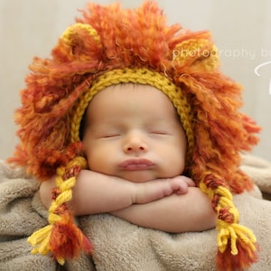 Lion Mane Bonnet CROCHET PATTERN instant download hat beanie