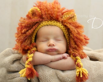 Lion Mane Bonnet CROCHET PATTERN instant download hat beanie