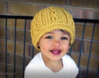 Double Helix Hat CROCHET PATTERN instant download - cable beanie