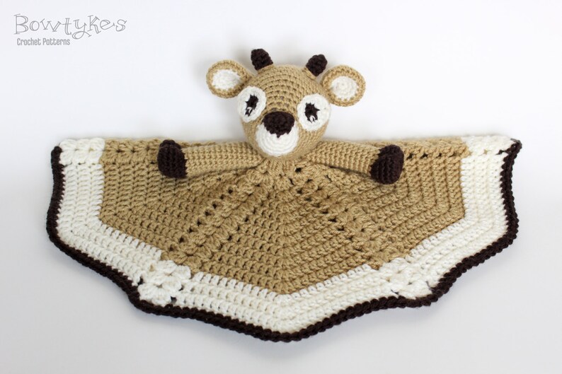 Darling Deer Lovey CROCHET PATTERN instant download blankey, blankie, security blanket 画像 4