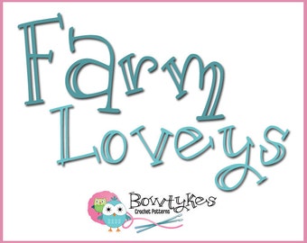 Farm Loveys Combo Pack (chick, duck, cow, horse, lamb, pig) - CROCHET PATTERN instant download - blankey, blankie, security blanket