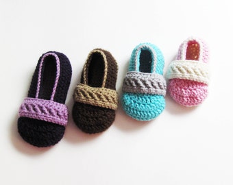 Toddler Strappy Booties CROCHET PATTERN instant download - slippers shoes