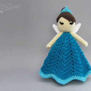 Pretty Princess Lovey CROCHET PATTERN instant download blankey, blankie, security blanket image 3