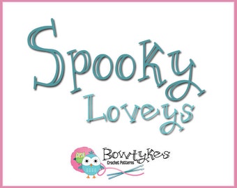 Spooky Loveys Combo Pack (zombie, witch, pirate, monster, ghost) - CROCHET PATTERN instant download - blankey, blankie, blanket
