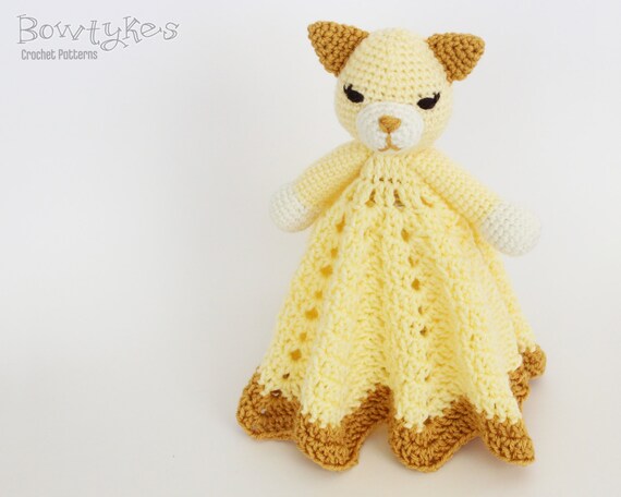 Kitty Cat Lovey CROCHET PATTERN Instant Download Blankey Blankie Security Blanket Etsy Canada