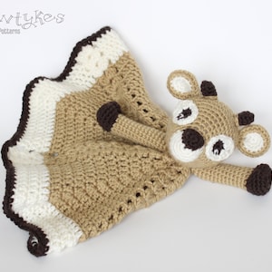 Darling Deer Lovey CROCHET PATTERN instant download - blankey, blankie, security blanket