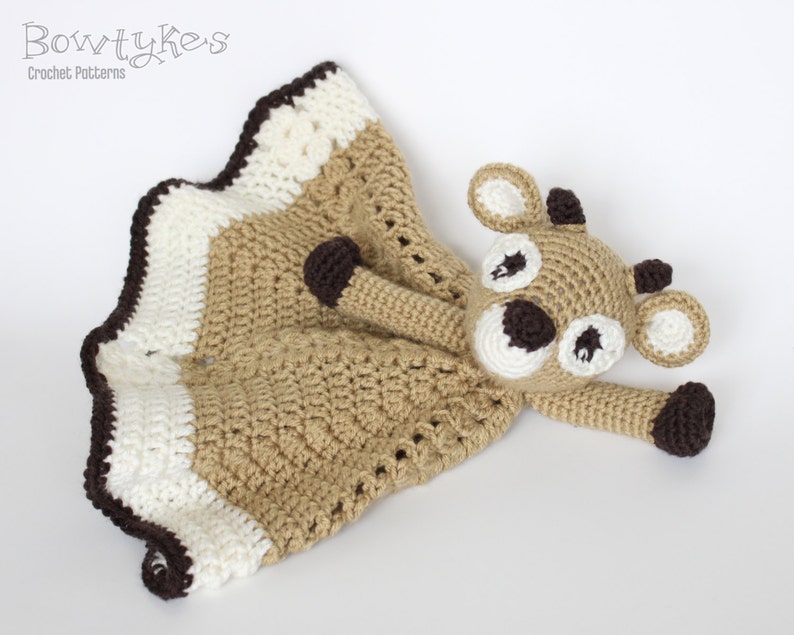 Darling Deer Lovey CROCHET PATTERN instant download blankey, blankie, security blanket 画像 1