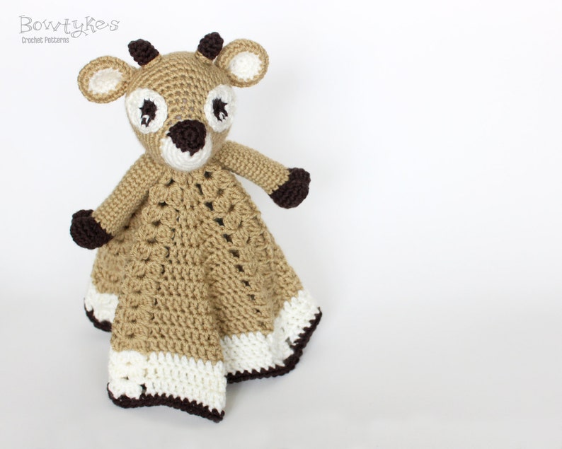 Darling Deer Lovey CROCHET PATTERN instant download blankey, blankie, security blanket image 2