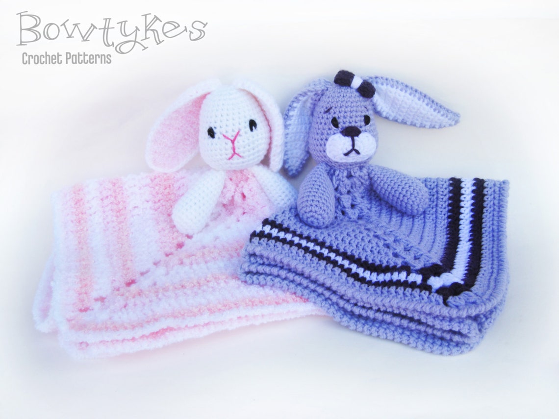Baby Bunny Lovey CROCHET PATTERN Instant Download - Blankey, Blankie ...