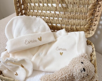 Ensemble pyjama naissance personnalisé - ma première tenue