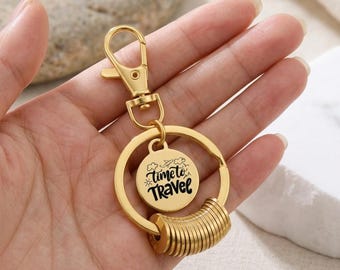 Personalisierte Reise Schlüsselanhänger, Benutzerdefinierte Reisende Geschenk, World Traveller Schlüsselanhänger, Reise-Liebhaber Geschenk, Urlaubs Geschenk, Abenteuer Andenken