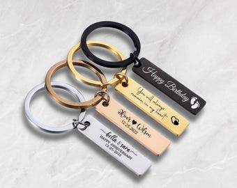 Personalisierter Schlüsselanhänger, Schlüsselanhänger mit Gravur, Valentinstag Geschenk, Geschenk für Ihn, Gravur Name Schlüsselanhänger, Drive Safe Schlüsselanhänger Geschenk