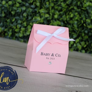 Custom Favor Bags | Assembly Required | Baby Pink and White | Baby Shower, Bridal Shower, Birthday, Sweet Sixteen