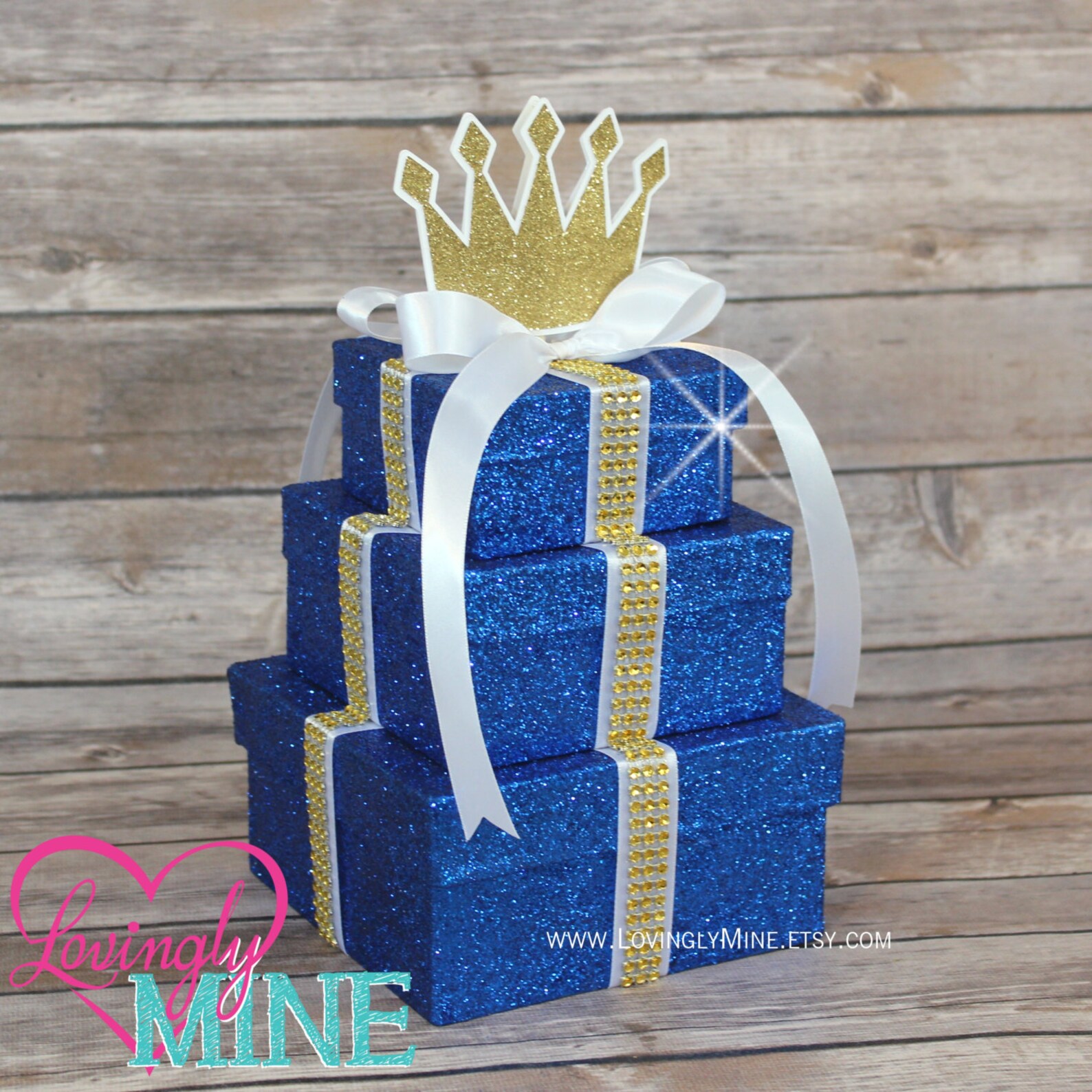Small 3 Tier Prince Centerpiece Perfect for Any Event Royal Etsy