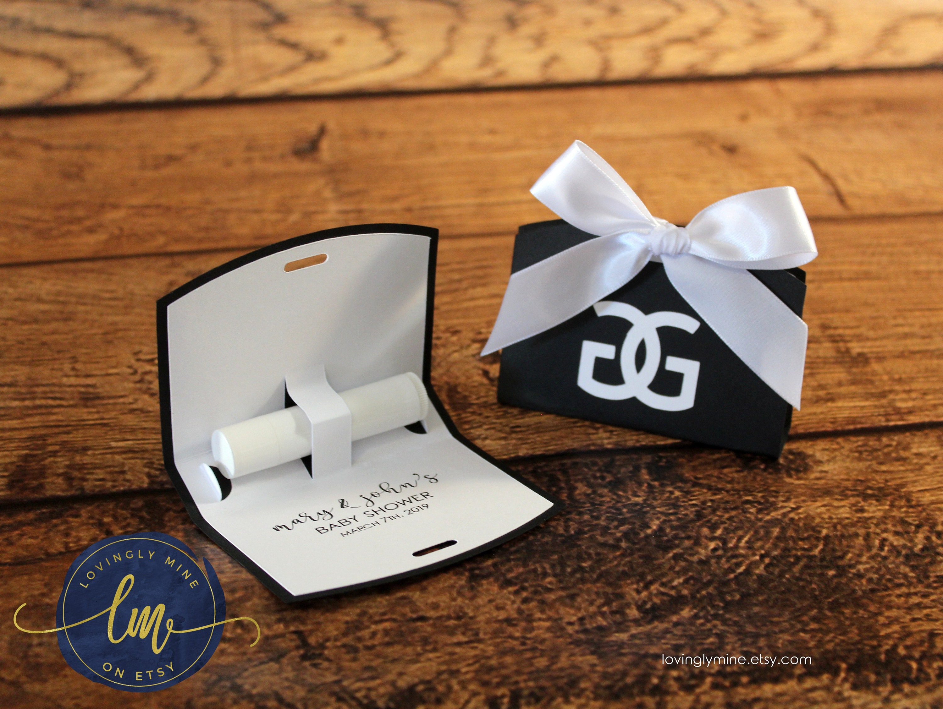 Lip Balm Holder Favor Bags Little Fashionista Black & White Etsy