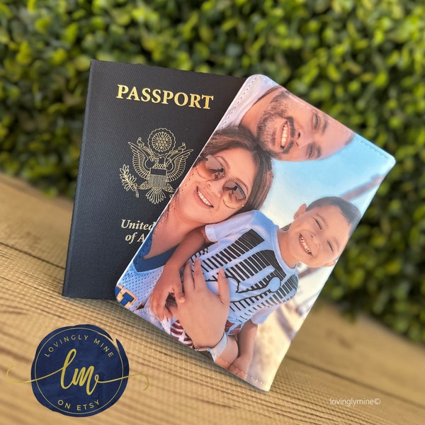 Custom Passport Holders, Personalized with Photos, Portraits, Selfies, Travel, Custom Gifts, Christmas Gifts, Birthday Gifts