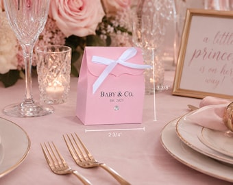 Custom Favor Bags | Assembly Required | Baby Pink and White | Baby Shower, Bridal Shower, Birthday, Sweet Sixteen