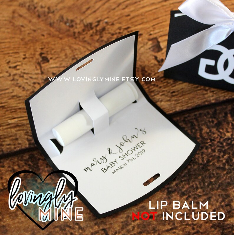 Lip Balm Holder Favor Bags Little Fashionista Black & White Etsy