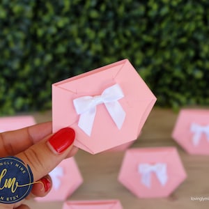 Mini Diaper Pins in Baby Pink Diaper Pins with White Bows - Princess Girl Baby Shower Game - Dirty Diaper Game