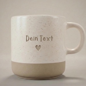 Personlig mugg med anpassad text och symbol
