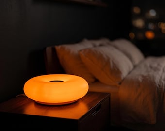Donut LED Night Light | Touch Dimmable Bedside Lamp | RGB Ambient Mood Light | Aesthetic Room Decor Gift for Her